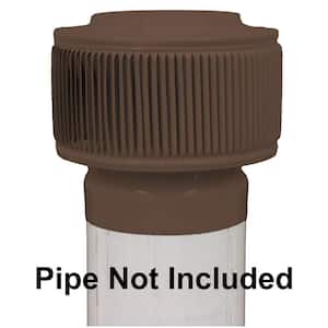 6 in. D Aura PVC Vent Cap Exhaust with Adapter for Schedule 40 or Schedule 80 PVC Pipe in Brown