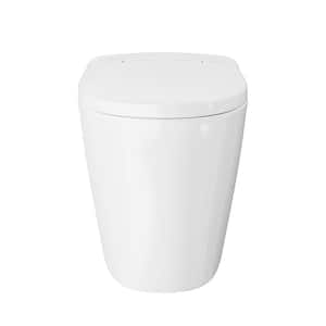 Hugo 1-Piece 12 in. Rough-in 1.1 GPF Top Single Flush Elongated Toilet in Glossy White