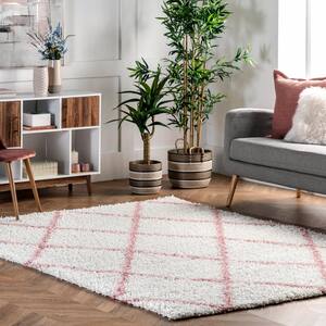Tess Moroccan Shag Pink 8 ft. x 10 ft. Area Rug