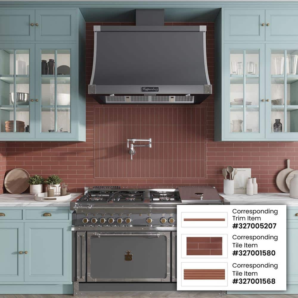 Matte Red Ceramic Subway Wall and Floor Tile