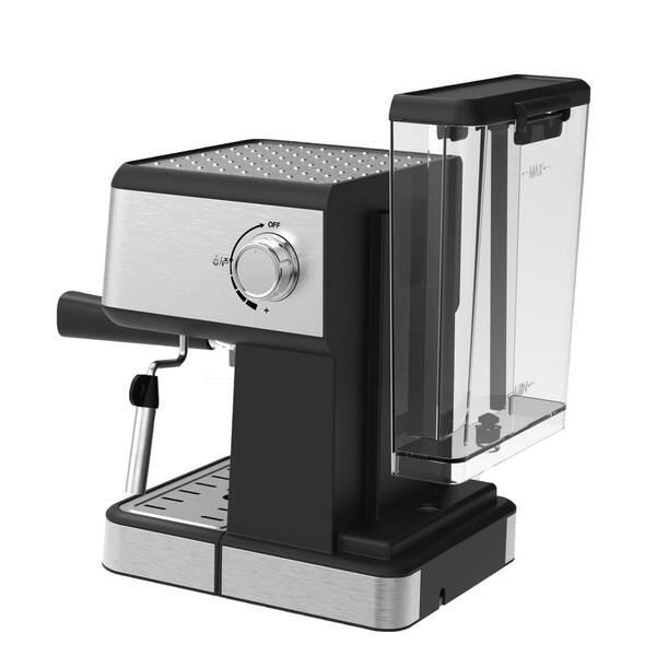 Elexnux 2-Cup Black 20 Bar Professional Compact Espresso Machine with Milk  Frother Steam Wand Thermal Fast Heating System GBK-F20D - The Home Depot