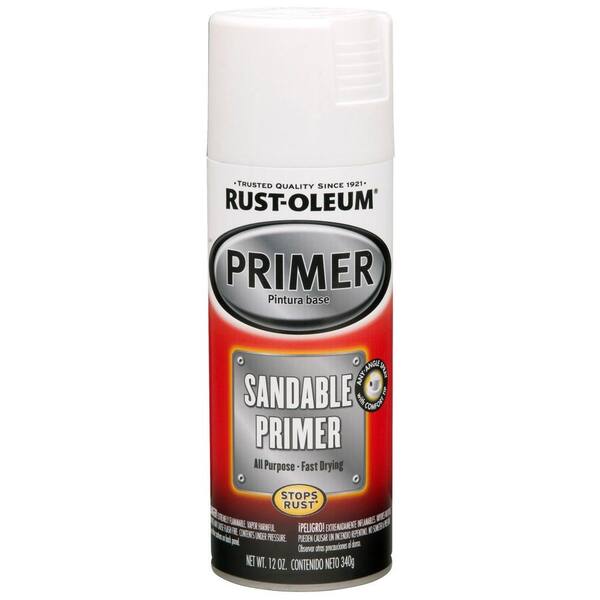 Rust-Oleum Automotive 12 oz. White Sandable Primer Spray (6-Pack)
