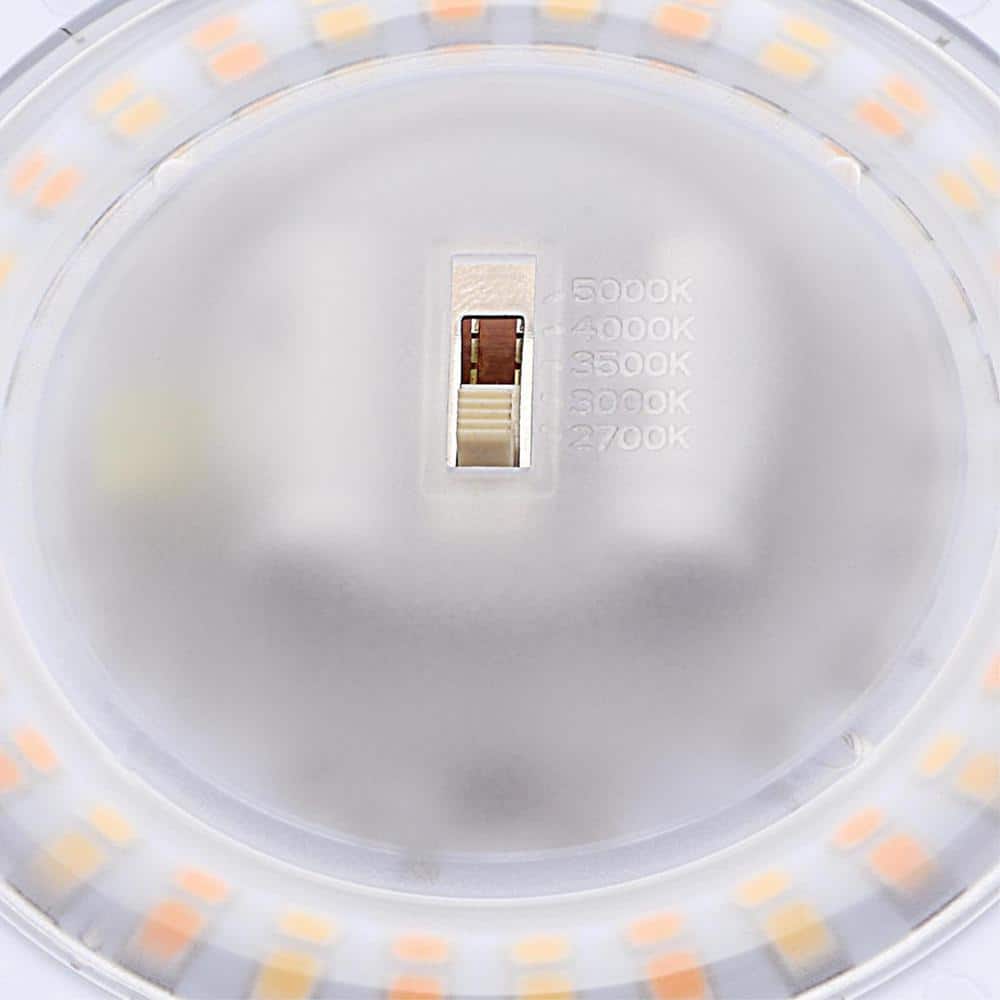 Makira 7.5" Black-Bronze LED Flush Mount with Frosted Glass