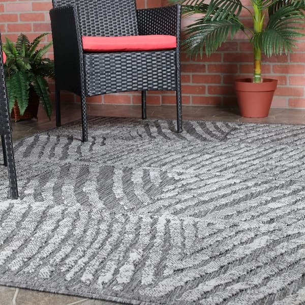 Gray Wool Contemporary Rugs,GeometricRugs 6'8 x 8'1 EORC Area Handwoven 6' x8'