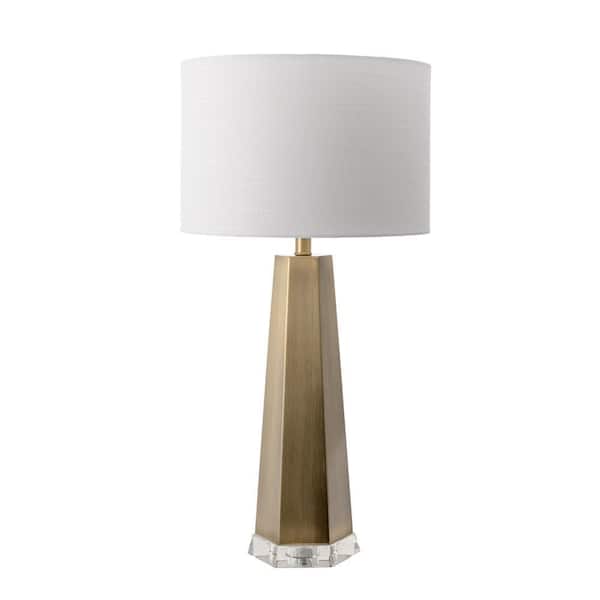 nuLOOM Cheyenne 30 in. Brass Contemporary Table Lamp, Dimmable