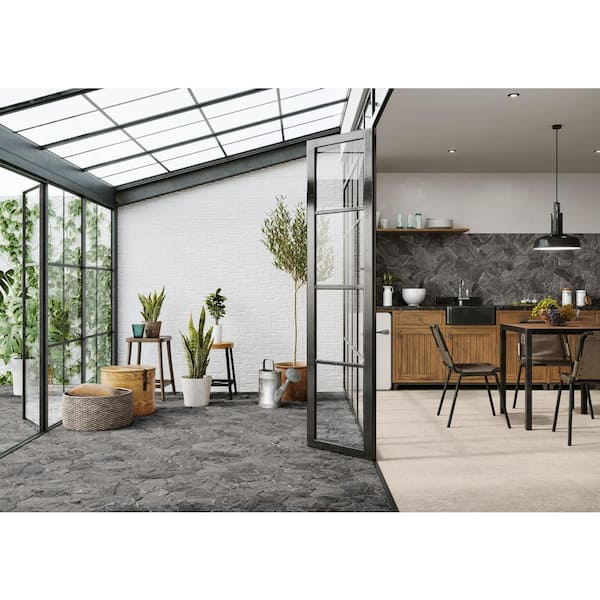MSI Mauna Loa Lave 17 in. x 26 in. Matte Porcelain Marble Look