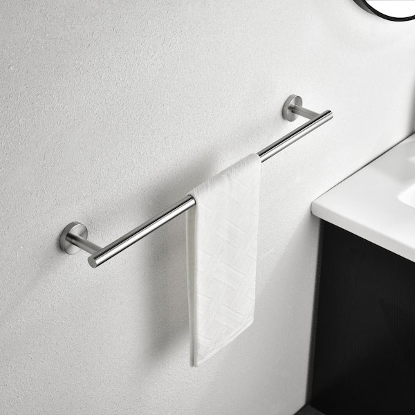 6-Piece Stainless Steel Brushed Nickel Bathroom Towel Rack Set Wall Mount