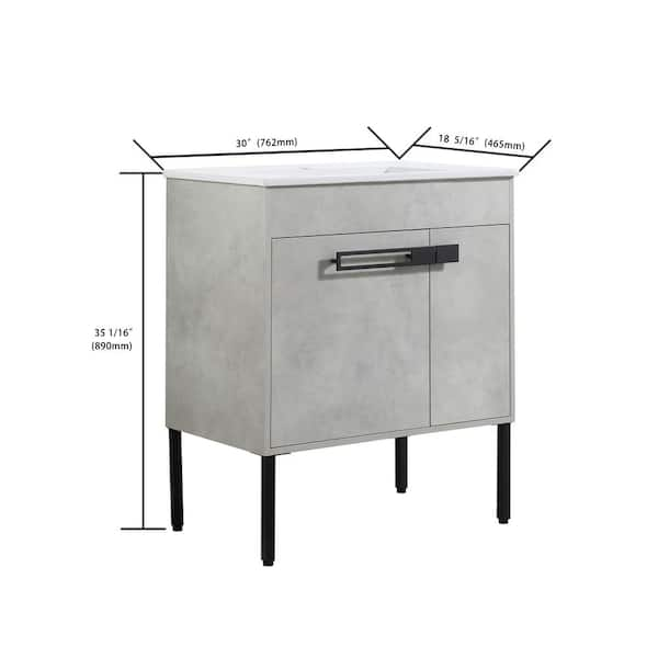 MYCASS 30 in. W x 18.3 in. D x 35 in. H Freestanding Bath Vanity