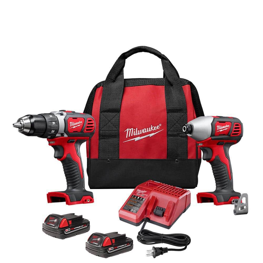 Milwaukee M18 18V Cordless Drill Driver/Impact Driver Combo Kit