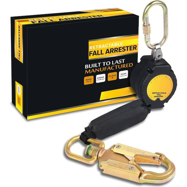 KIWDZFU 6 ft. Retractable Lanyard Self-Retracting Fall Arrest Safety Roofing Heavy Duty Positioning ANSI OSHA Compliant