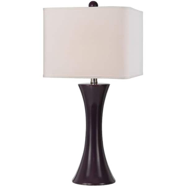 AF Lighting Madison 26 in. Grape Ceramic Table Lamp