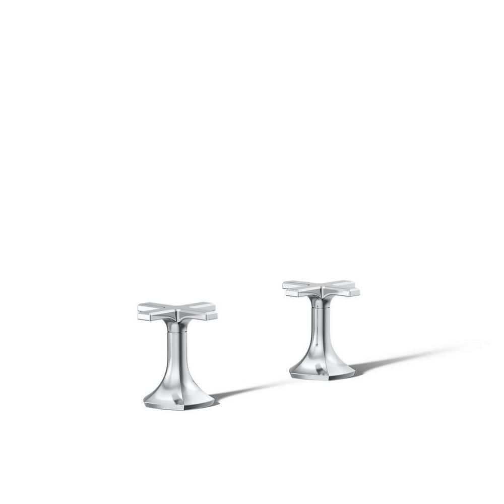 Occasion Deck-Mount Cross Bath Faucet Handles in Polished Chrome price history on PriceWatchPro