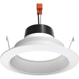 Contractor Select 5RLD 5 in. 2700K 700 Lumens White Integrated LED Recessed Light Trim with Retrofit