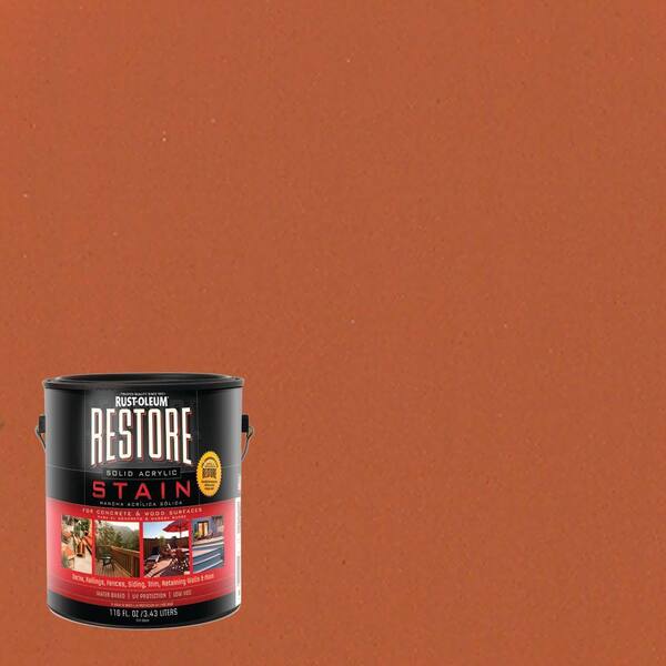 Rust-Oleum Restore 1 gal. Solid Acrylic Water Based Cedartone Exterior Stain