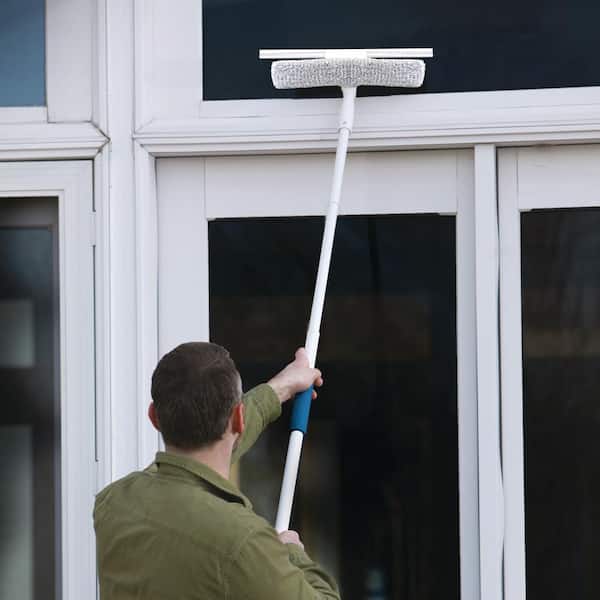 Shower Squeegee Clear Glass Wall Cleaner Wood Handle Window Squeegee Small  Squeegee for Glass Door Floors