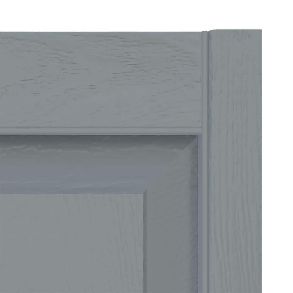 Platinum Raised Panel Vinyl Decorative Shutters, 12" x 50"
