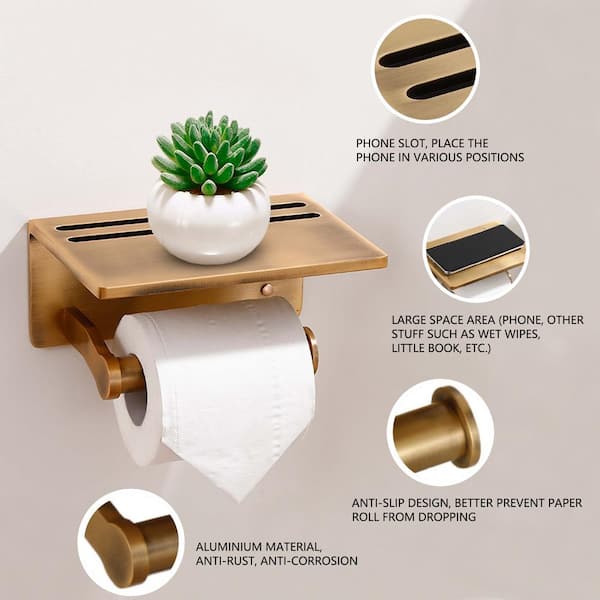 Toilet Tissue Roll Holders Wall Mount with Self Screw for Small