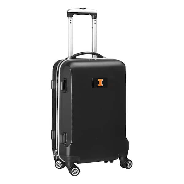 NCAA Illinois 21 in. Black Carry-On Hardcase Spinner Suitcase