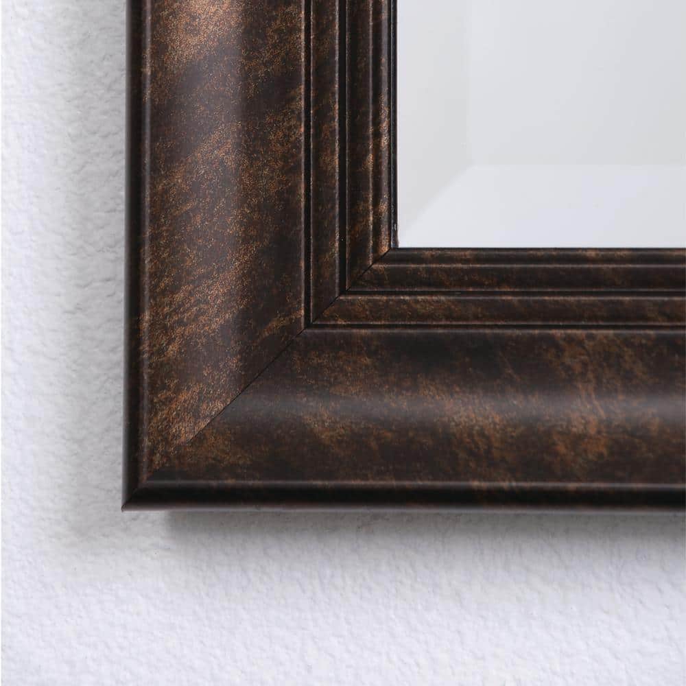 Elegant Dark Bronze Rectangular Wall Mirror 24" x 36"
