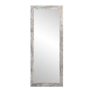 HOMESTOCK 66H X 32W Distressed white Full Length Mirror for Home