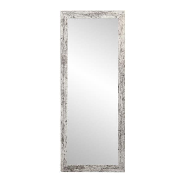 BrandtWorks Oversized Distressed White/Gray Farmhouse Rustic Mirror (71 in. H X 32 in. W)
