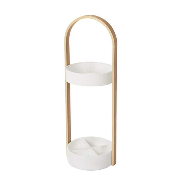 Umbra White Natural Bellwood Umbrella Stand