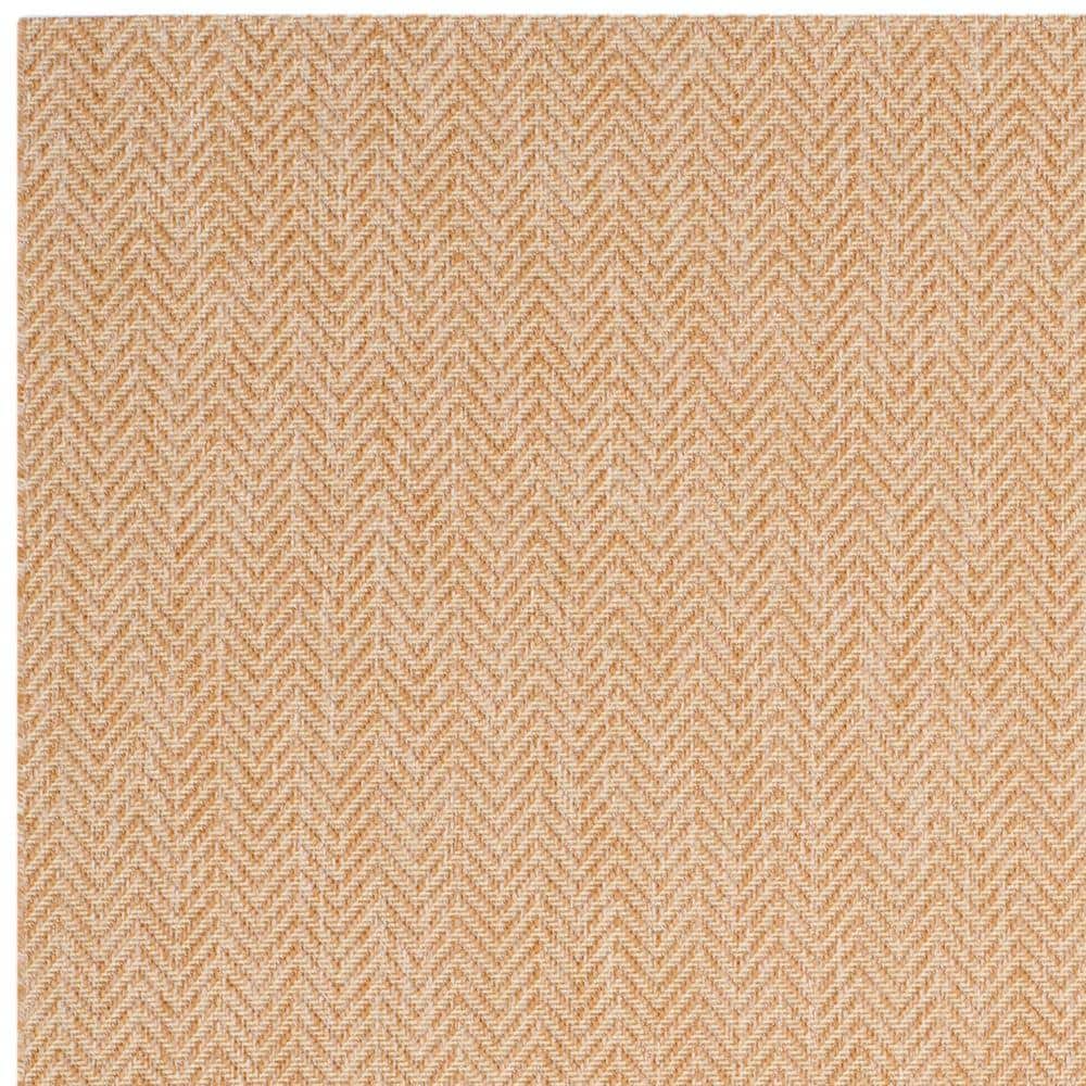 Natural Cream 79" Square Synthetic Indoor/Outdoor Easy Care Rug