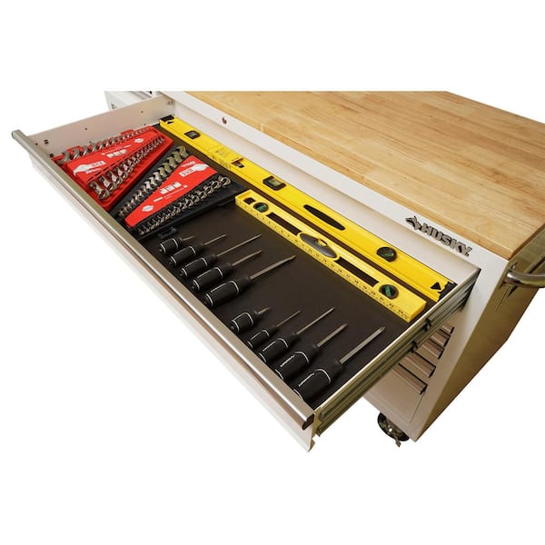 Husky Tool Storage 72 in. W Standard Duty Gloss White Mobile Husky Tool Storage 72 in. W Standard Duty Gloss White Mobile