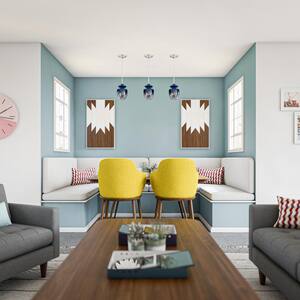Alven 1-Light Blue Pendant with Glass Shade