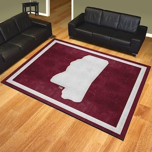 Mississippi State Bulldogs Maroon 8 ft. x 10 ft. Plush Area Rug