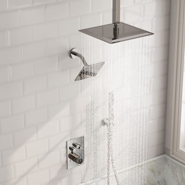 GRANDJOY Multiple Press Dual 7-Spray Ceiling Mount Anti GRANDJOY Multiple Press Dual 7-Spray Ceiling Mount Anti