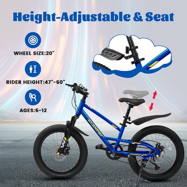 Cesicia 20 in. Steel Mountain Bike with 7 Speed and Front