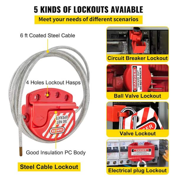 Electrical Lockout Tagout Loto Safety Kit Osha Compliant Electrical ...