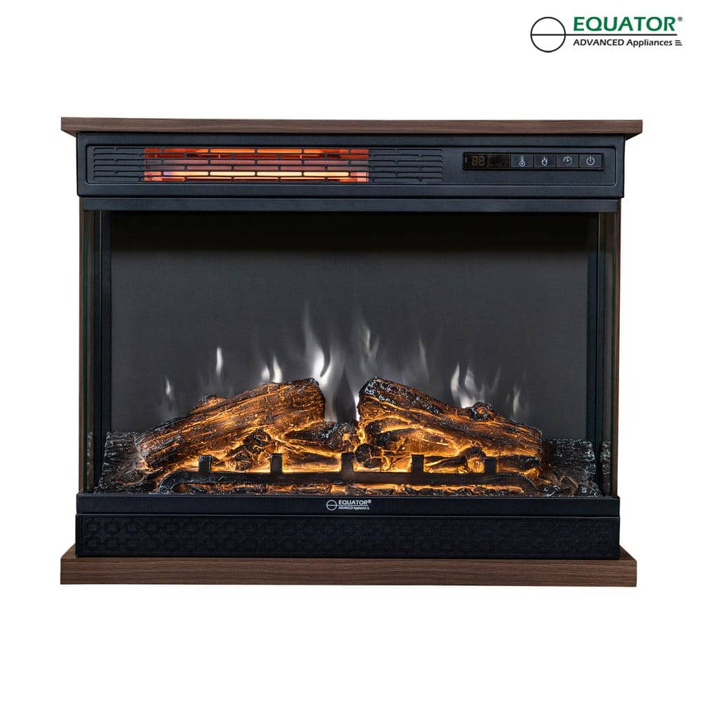 26 in. 5000BTU Freestanding Electric Fireplace Heater with Caster 9-Hours T