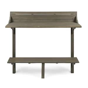 Adelaide Grey Wood Bar Height Outdoor Dining Table