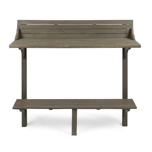 Adelaide Grey Wood Bar Height Outdoor Patio Dining Table