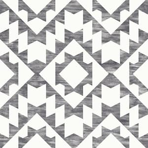 Fantine Black Geometric Paper Strippable Wallpaper (Covers 56.4 sq. ft.)