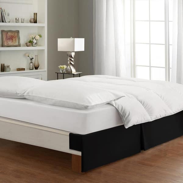 Black bed skirt queen size sale