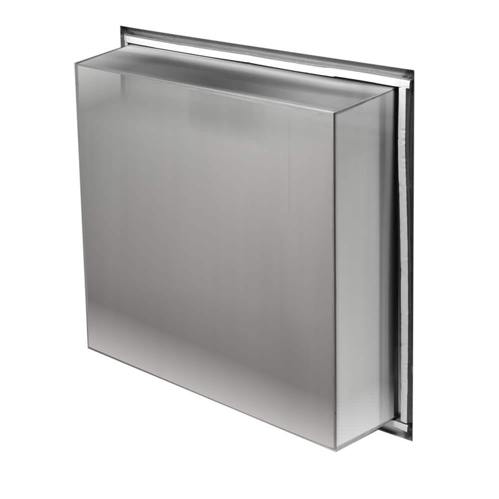 16" Polished Stainless Steel Square Shower Niche