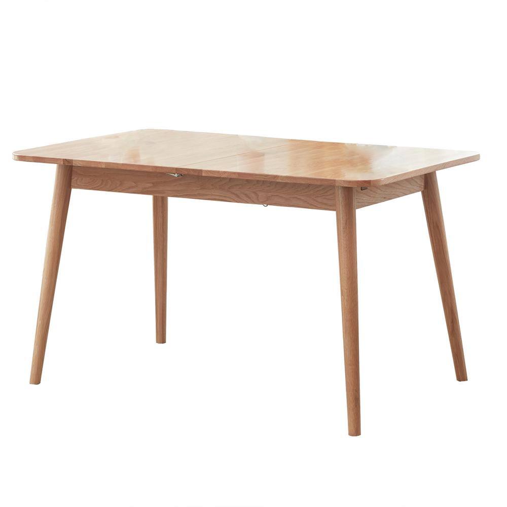 Round X leg dining table (120cm: 6 seater) oak smoke stain 