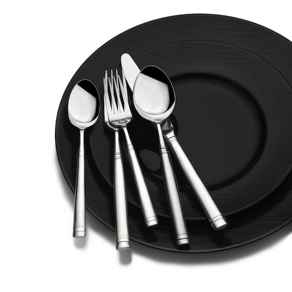 Black Handle Flatware Set, Tru-tone by Princess, Complete Service for 8,  Stainless Steel Japan 