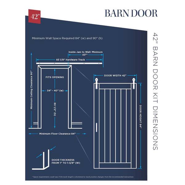 42 in. x 84 in. Bright White MDF K Frame Interior Barn Door Slab
