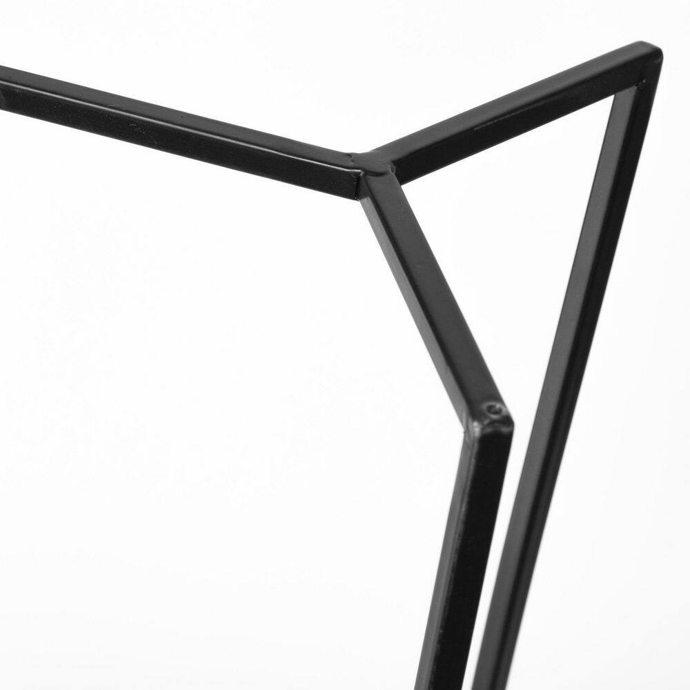 Abigail Large Gunmetal Gray Metal Hurricane Candle Holder