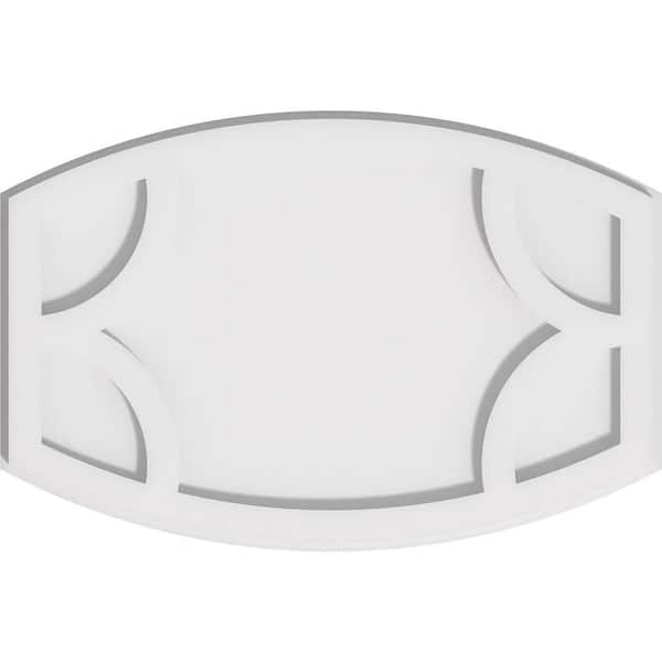 Ekena Millwork 1 in. P X 18 in. W X 12 in. H Kailey Architectural Grade PVC Contemporary Ceiling Medallion