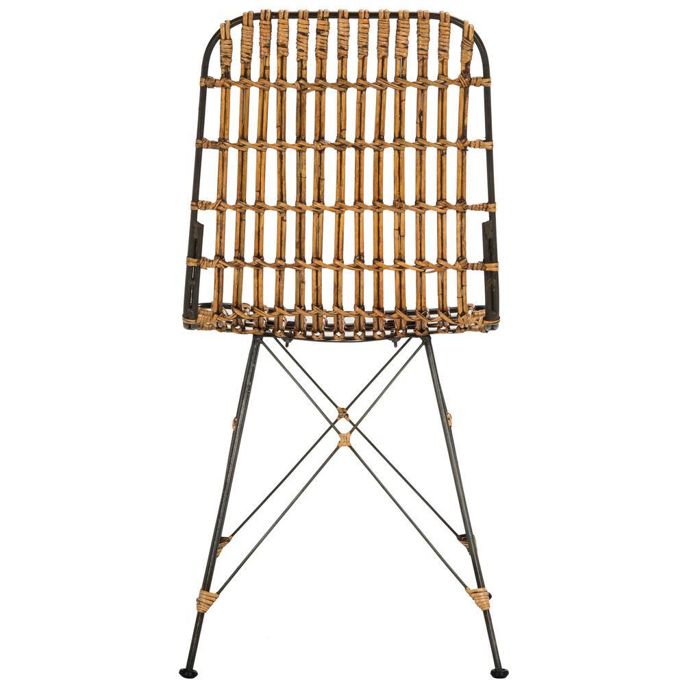 Transitional Windsor Low Slat Side Chair in Natural Brown Wash