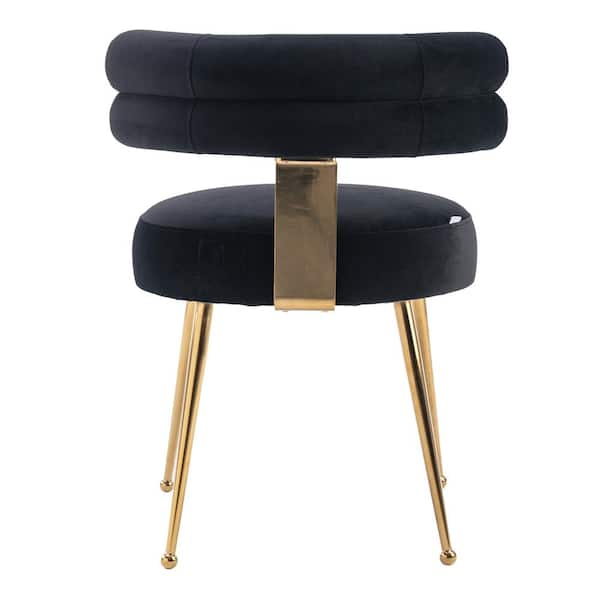 Black and gold discount dressing table chair