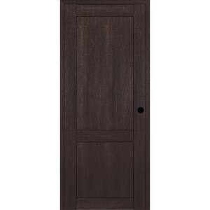 24 in. x 84 in. 2-Panel Shaker Left Hand Veralinga Oak Composite DIY-Friendly Single Prehung Interior Door