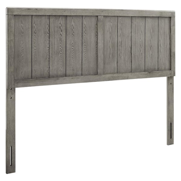MODWAY Robbie in Gray Queen Wood Headboard