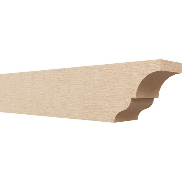 Ekena Millwork 6-in. x 8-in. x 36-in. Asheboro Woodgrain, Primed Tan Timberthane Polyurethane Rafter Tail Brace