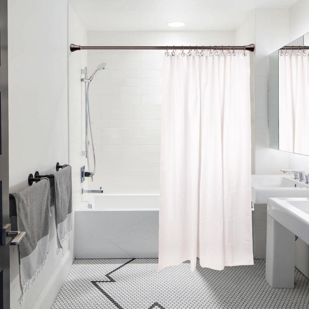 Oil Rubbed Bronze Crystal Shower Curtain Hooks Set of 12